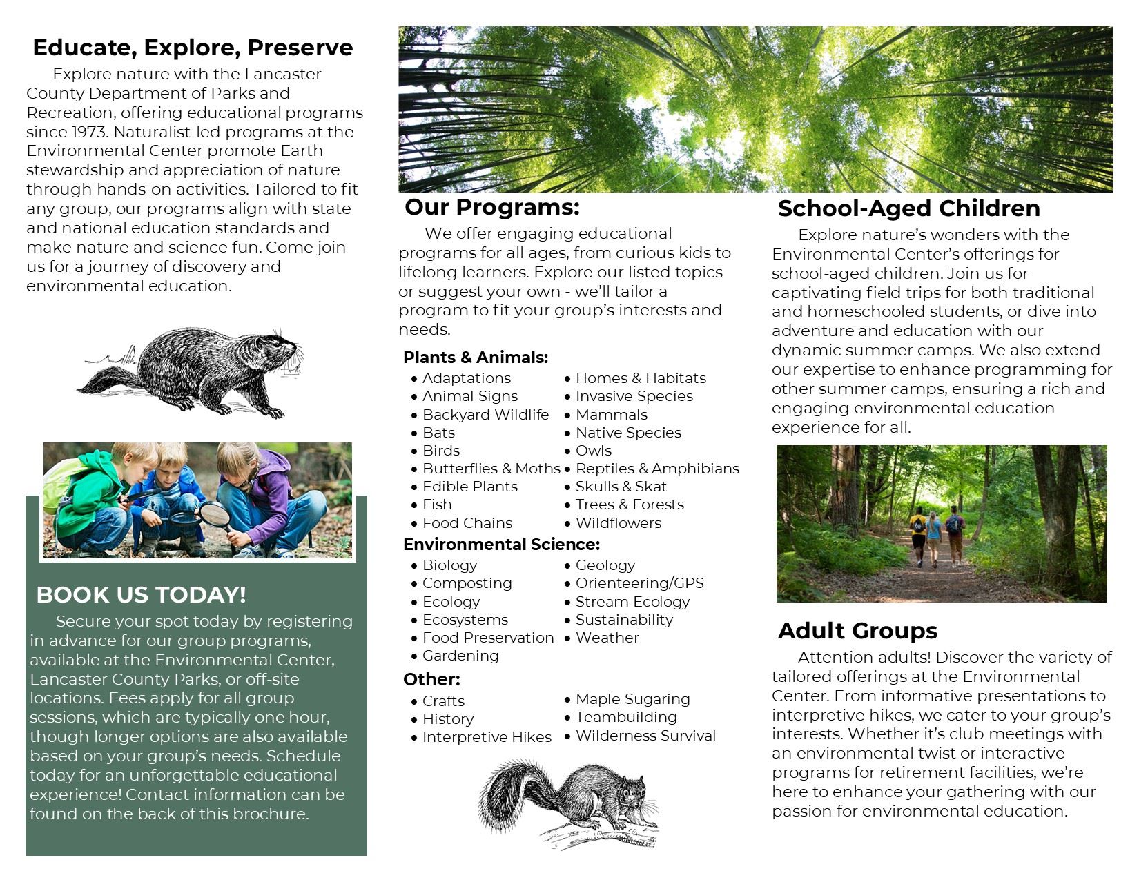 Environmental Education Programs List