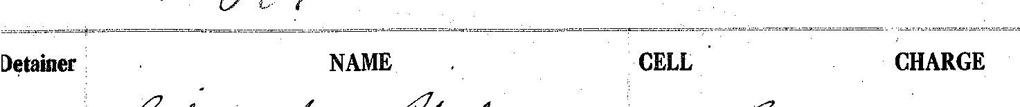 Prisoner Register Heading